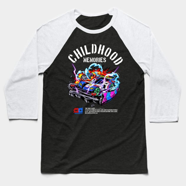 Magnum Saber Childhood Memories Baseball T-Shirt by mazyoy